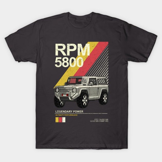 Ford Bronco 4x4 SUV Concept T-Shirt by Guyvit